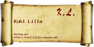 Kuhl Lilla névjegykártya